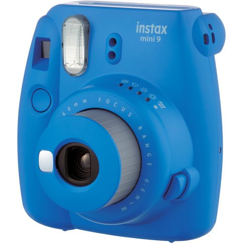 Fujifilm Instax Mini 9 Instant Camera COBALT BLUE w/ Film and Accessories – Polaroid Camera Kit