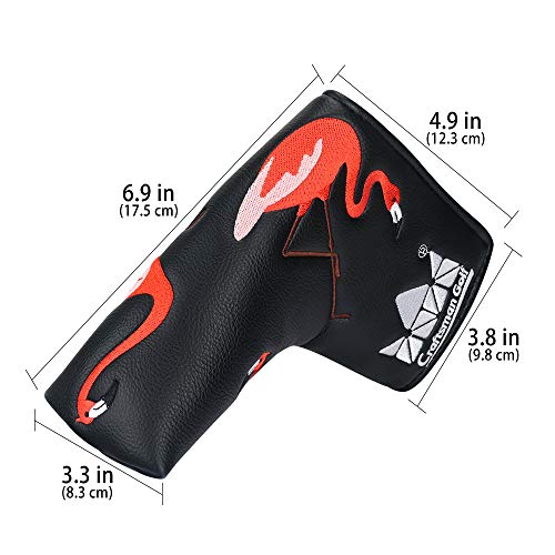 Craftsman Golf Flamingo Black Golf Blade Putter Headcover Cover