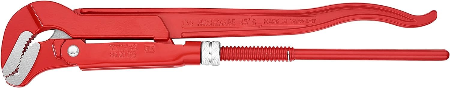 KNIPEX Pipe Wrench S-Type Red Powder-Coated 420 mm, 83 30 015