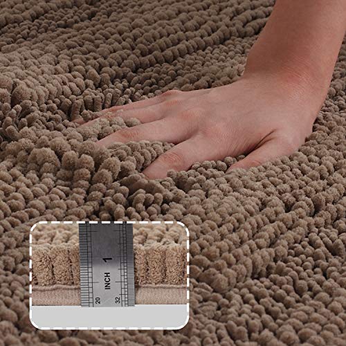 Bathroom Rugs Shaggy Chenille Bath Rug Set 2 Piece Non Slip Bath Mat Sets For Bathroom 20 x 32