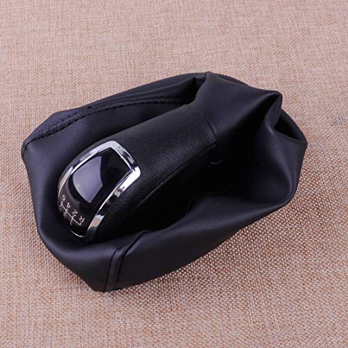 SalaBox-Accessories - New 6 Speed Car Stick Gear Shift Knob with Gaitor Boot Cover Fit for Mercedes Benz C-Class W203 S203 Manual Models