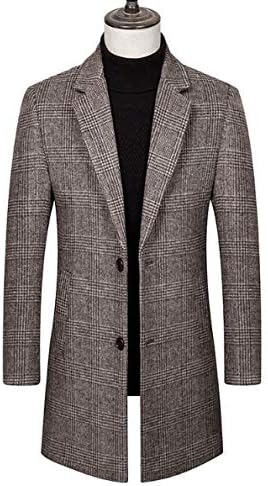 Amazon 冬 男性 ウインドブレーカー オーバーコートメンズ コート ジャケット ウールコート L カーキ コート ジャケット 通販