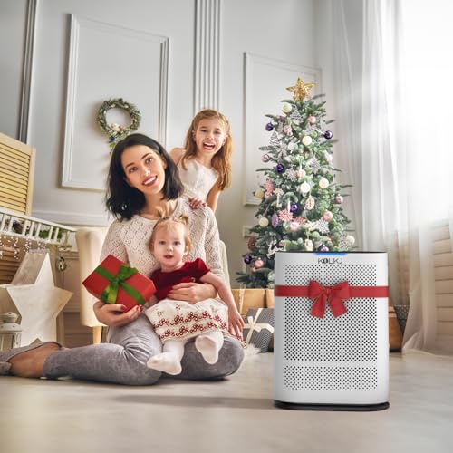 Air Purifiers for Large Room - Up to 2100 Ft² HEPA Air Purifiers Bedroom Air Filter with Sleep Mode, Auto Mode, 3 in 1 Filter Effectively Clean 99.97% Smoke, Dust, Pets Dander, Odors White