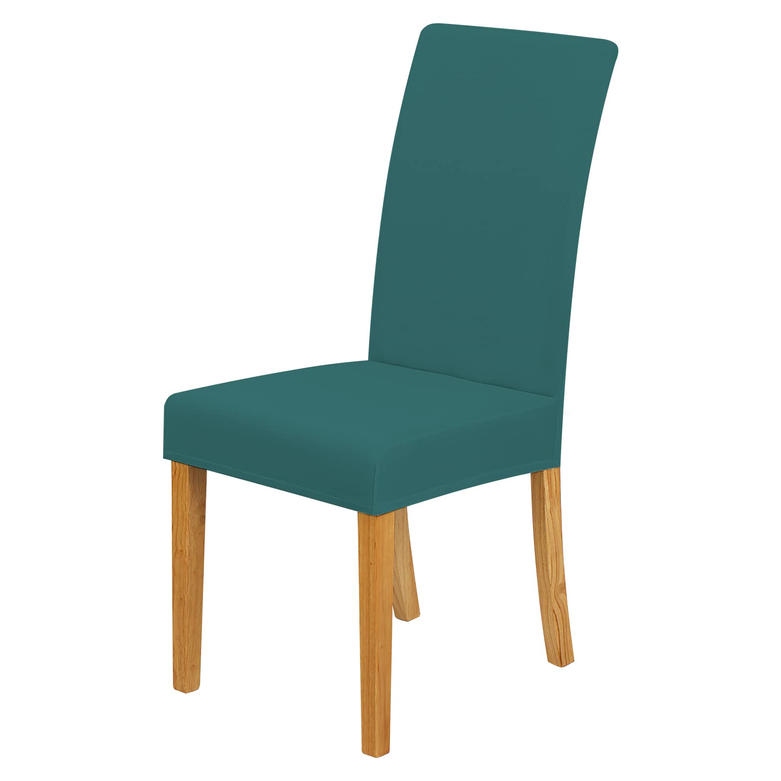 CMAKER Chair Covers Stretch Spandex Fabric Chair Slipcover Seat Cover for Home Washable Removable Parsons Chair Protector Dining Room Kitchen Hotel,Set of 4,Turquoise