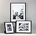 Gallery Solutions 14x18 Black Wood Wall Frame with Double White Mat for 11x14 Image