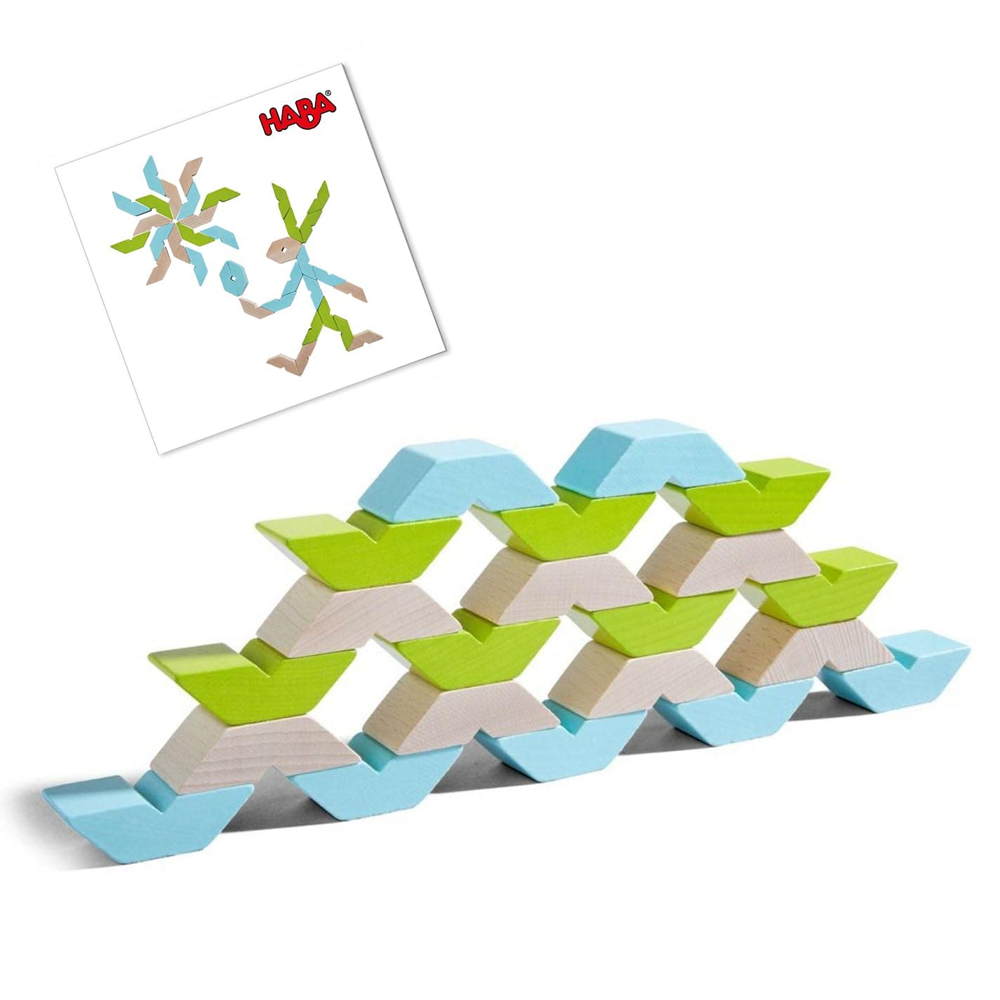 HABA 305458 3D Wooden Arranging Game Varius, 21 pcs. For Ages 3 Years and Up (Made in Germany)