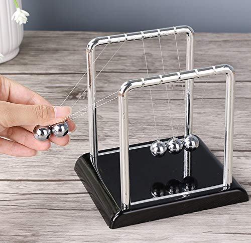 Finlon Early Fun Development Educational Desk Toy Gift Newtons Cradle Steel Balance Ball Physics Science Pendulum - Thumbnail 5