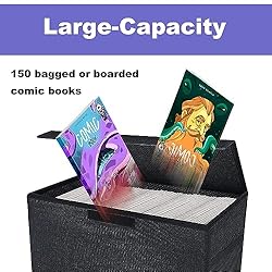 EOOUT 2pcs Comic Book Storage Box, Collapsible