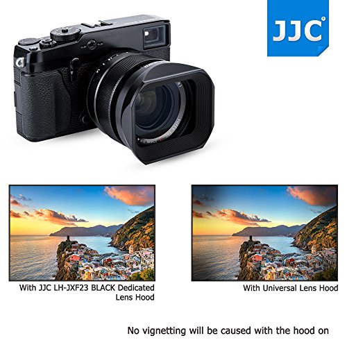 Square Metal Lens Hood w/Hood Cap Replace Fuji LHXF23 for Fujifilm