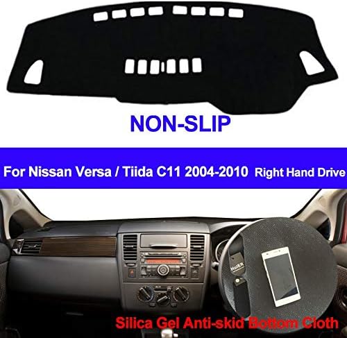 XIANGFA Dashboard Cover DashMat Silicone For Nissan Versa Tiida C11 2004 2005 2006 2007 2008 2009 2010 Dashmat Pad Sun Shade RHD