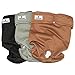 Pet Parents® Washable Dog Diapers (3pack) + Extendrs® of Durable Doggie Diapers, Premium Dog Diapers Female (Large, Natural)
