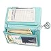 Mymazn Server Wallet Waitress Book Magnetic with Money Zipper Pocket Shimmer Waiter Organizer Fits Restaurant Guest Check Order Pad (Big Size 5 X 9, Mermaid Blue)