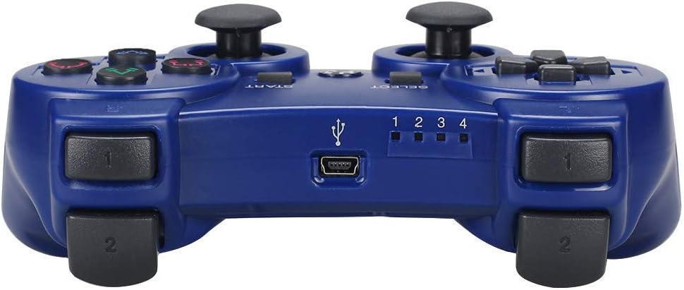 CelebFuny PS3 Controller Wireless Playstation 3 Controller Double Vibration for PS3 with Charging Cable (Blue): Electronics