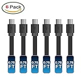 Short Micro USB Charging Cable, Vogek 6-Pack Micro USB Charging Cables - 0.75ft