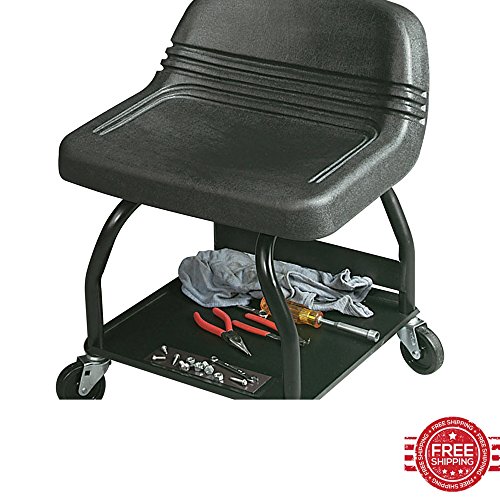 Mechanics Creeper Seat Rolling Cart Heavy Duty Metal Frame On Wheels