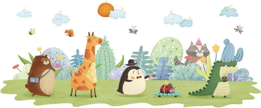 Dibujos animados animal paraíso pegatinas pegatinas de pared