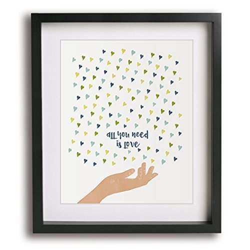 All You Need Is Love | The Beatles inspired song lyric art print - romantic wedding or first paper anniversary gift idea