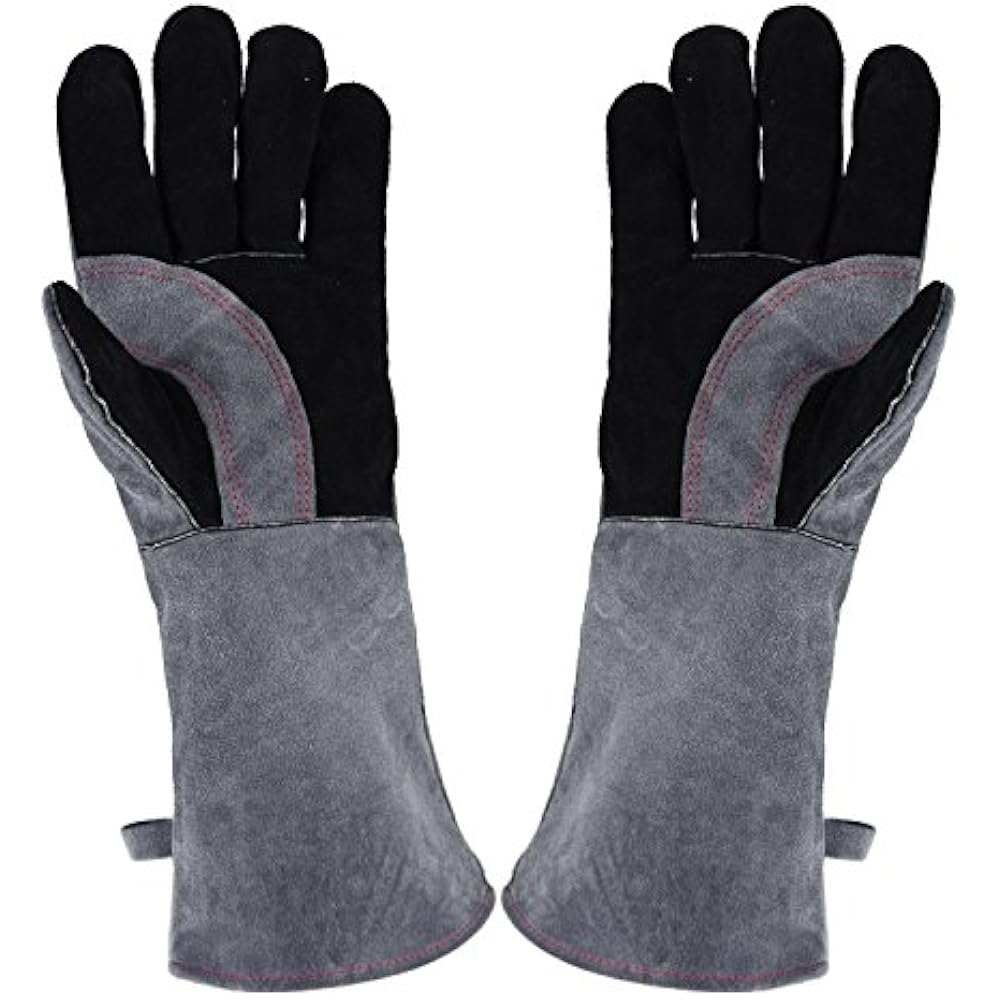 Welding Gloves Lined Leather Extreme Heat Resistant Double Insulation