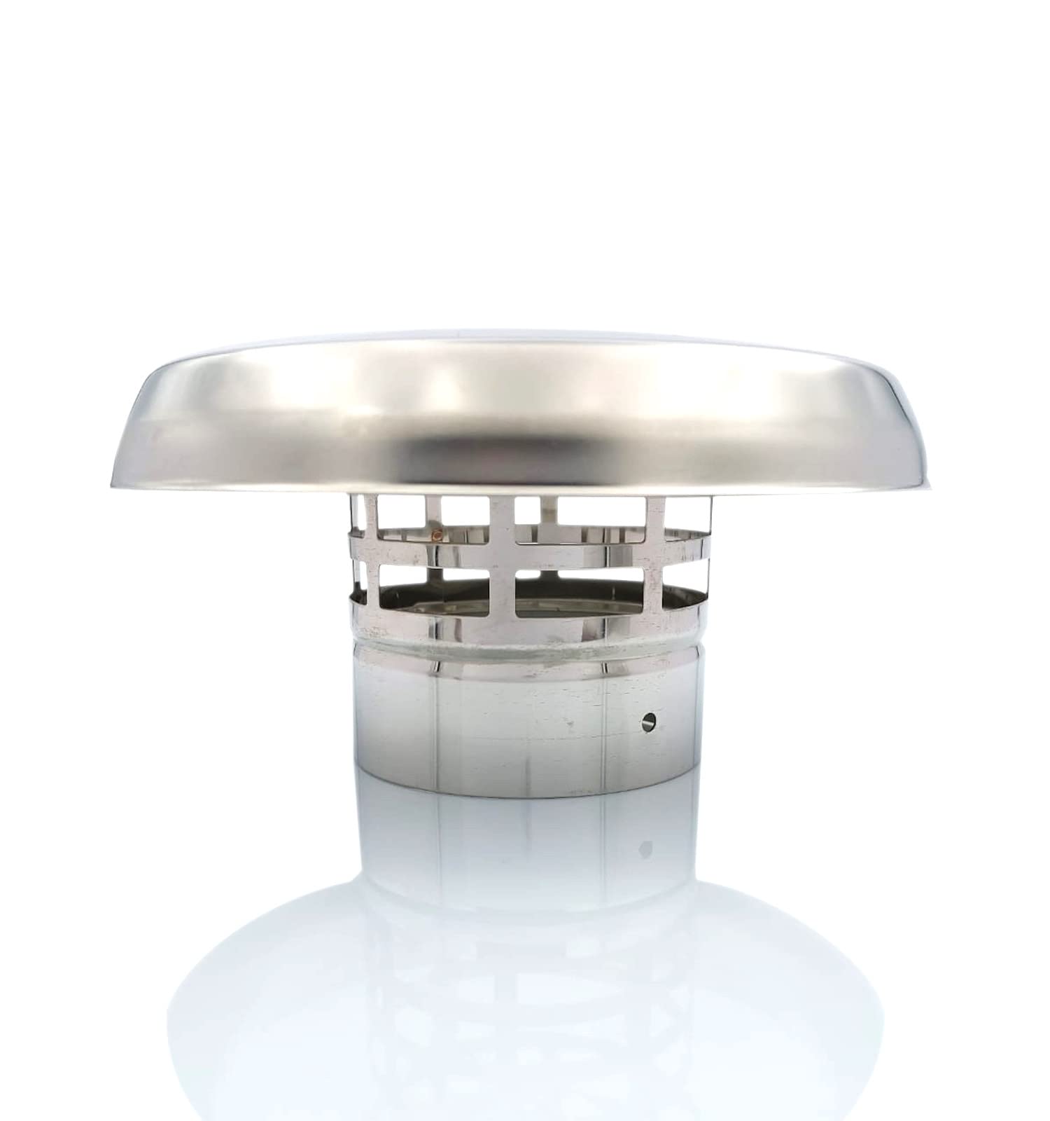 TYGERIX® Vertical Chimney Fumes in Steel 80 mm | Chinese Hat Chimney Flue Wood Stoves, Pellets and Boilers | Heat-resistant Smoker | Anti-Intrusion Grid | Il Top