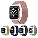 Apple Watch Band,Teslasz® 38mm Mesh Replacement Strap Stainless Steel Milanese Loop Strap Magnetic Buckle Wrist Band for Apple iWatch All Models (Rose Gold 38 MM)