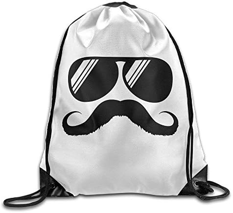 WYICPLO funny Mustache Shades 2018 funny Drawstring Backpack String Bag