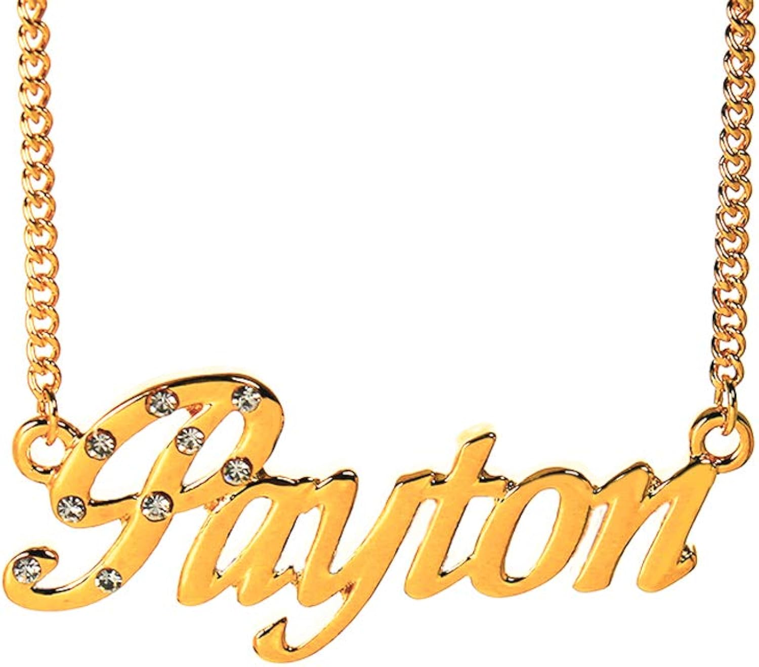 Zacria Collier prénom Payton Plaqué or jaune 18 carats