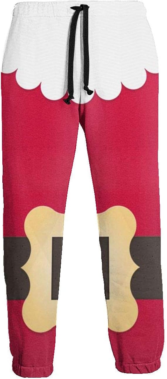 Christmas Santa Claus Clothing Men's Stylish Jogger Sweatpants Gym Fleece Pants Trousers with 