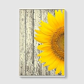 Framed Canvas Home Artwork Decoration Vintage Wood Canvas Wall Art for Living Room, Bedroom - 16x24 inches