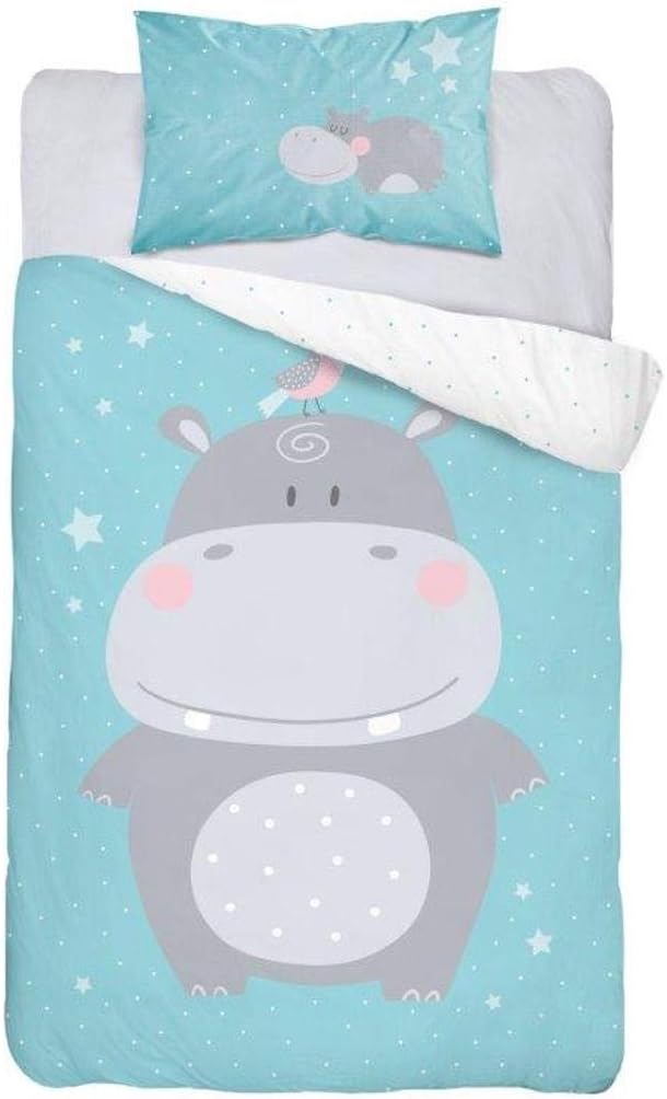 Dimensions 100 X 135 Cm Certifie Oko Tex Standard 100 Turquoise 40 X 60 Cm Motif Hippopotame Parure De Lit Bebe 2 Pieces 100 Coton Parures De Lits Bebe Et Puericulture Estiloss Com