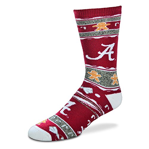 For Bare Feet Alabama Crimson Tide Ugly Christmas Xmas Holiday Sports Socks