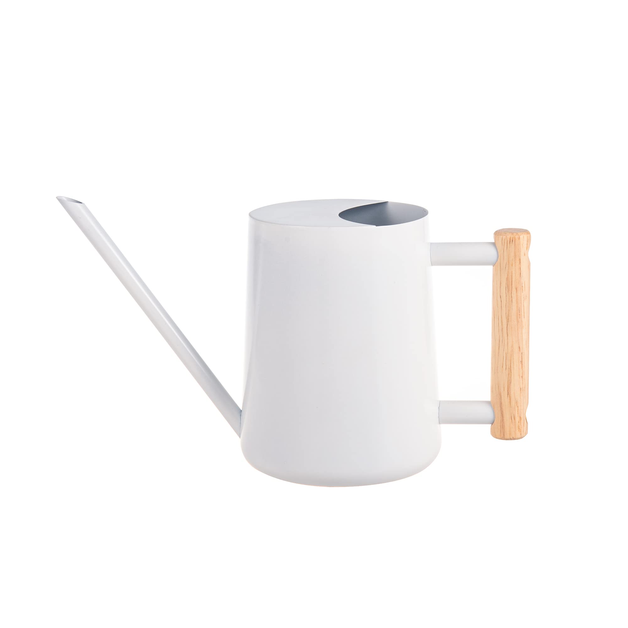 IMEEA Indoor Watering Can 1L Watering Can White Stainless Steel Watering Jug with Long Spout for House Plants Bonsai Flower