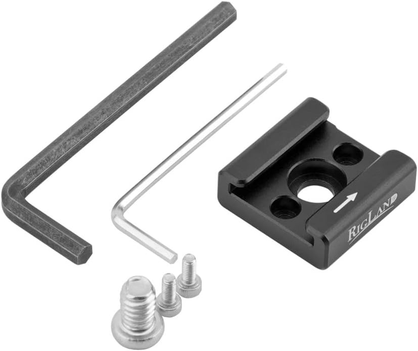 RigLand Cold Shoe Mount Adapter Hot Shoe Mount with 1/4"-20 Thread for DSLR Camera Flash Led Light Monitor Video Microphone-669