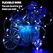 ErChen Solar Powered Copper Wire Led String Lights, 33FT 100 Leds Waterproof 8 modes Decorative Fairy Lights for Outdoor Christmas Garden Patio yard (Blue)
