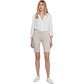 NYDJ womens Briella Roll Cuff Jean Shorts | Long Slimming Denim Shorts