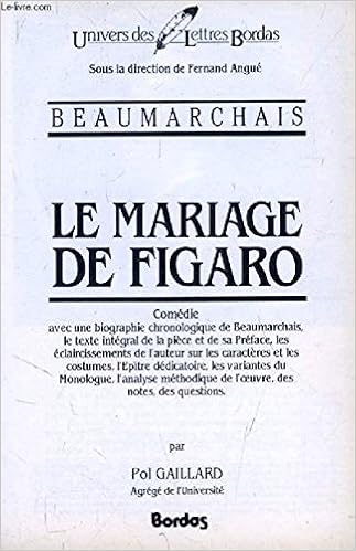 Le Mariage De Figaro Comedie 1784 9782010026539 Amazon Com Books