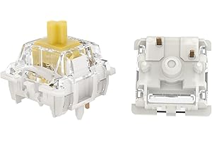 GUYEKS Gateron G Pro 3.0 Yellow Switches 5-Pin 50gf Linear Pre-lubed Switch,Pin-Enhanced,Suitable for Games, Anchors, DIY Peripheral Customization Enthusiasts,Office Users(108PCS, Yellowk,5-Pin)