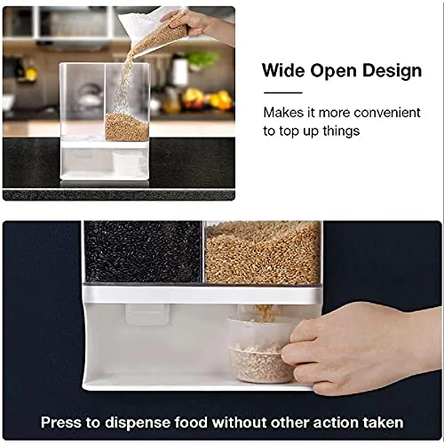 Wall Mounted Dispenser，VIYIWOK Coffee Bean Dispenser, Dry Food