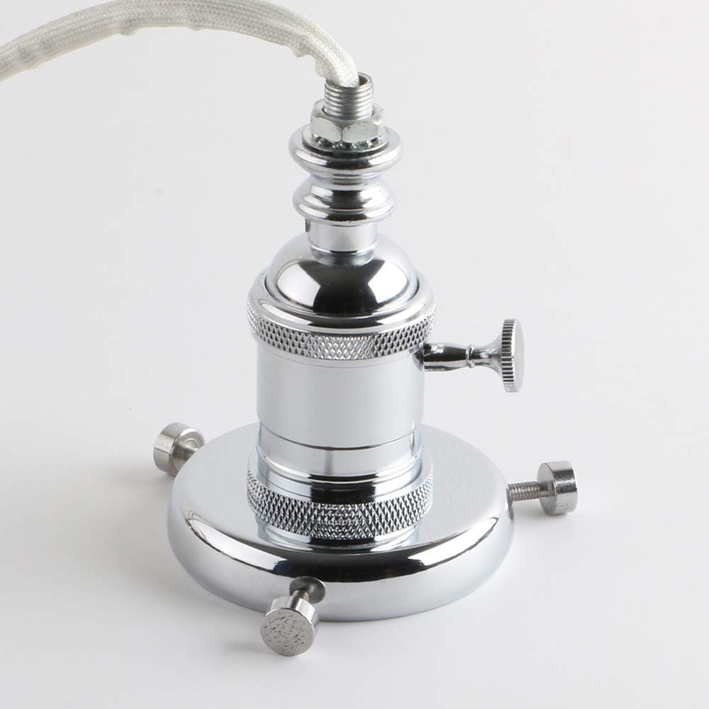 Phansthy Vintage Ceiling Light Fitting with Switch, Modern Clear Glass Flush Mounted Ceiling Lamp E27 Base - Image 5