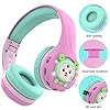 Riwbox-Baosilon-FB-7S-Kids-Headphones-Bluetooth-LED-Light-Up-Bluetooth-Foldable-Headphones-Over-Ear-Volume-Limited-Safe-758595dB-with-Mic-and-TF-card-Children-Headphones-for-School-PinkGreen Riwbox Baosilon FB-7S Kids Headphones Bluetooth, LED Light Up Bluetooth Foldable Headphones Over Ear Volume Limited Safe…