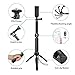 5-in-1 Selfie Stick 44 Inch, Hcomine Professional Extendable Tripod Stand for Smartphone/GoPro Cameras/DSLR Cameras with Removable Wireless Bluetooth Remote for Apple, Android (Black)