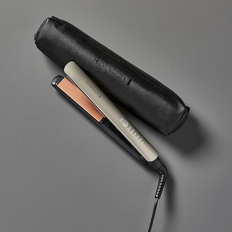 Glätteisen Profi [Hitzeschutzsensor um Haarschäden zu verringern] Keratin Protect (hochwertige Keratin-Keramikbeschichtung mit Mandelöl) Digitales Display, 160-230°C, Haarglätter S8593