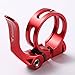 Corki Cycles Adjustable Bicycle Seatpost Clamp 34.9mm Quick Release - Aluminum Alloy Red KC89