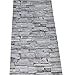 HaokHome 1633 Faux Stone Wallpaper Grey Peel Stick Stacked Brick in Bathroom Kitchen Prepasted Contact Paper