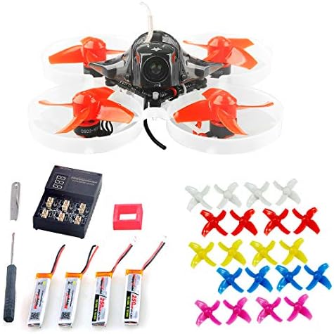 FEICHAO Happymodel Mobula7 75mm Crazybee F3 Pro OSD 2S Whoop FPV Racing Quadcopter w/ 700TVL Camera BNF Drone with Extra 10 Pairs Propeller (Frsky Non-EU, Standard Version)