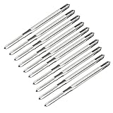 uxcell 10pcs Square Head HSS M2 2mm 3 Flute Hand Screw Thread Metric Tap