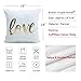 Kingla Home Decorative Throw Pillow Covers Golden Love White Pillow Cases 18x18 inch Square Couch Cushion Covers