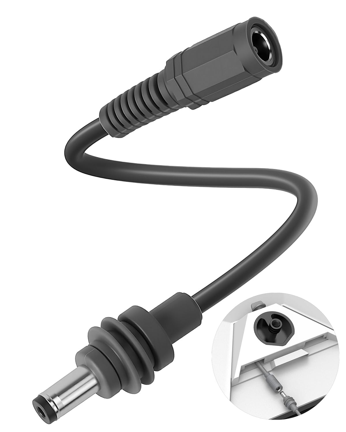 Photo 1 of Starlink Mini DC5521 Extension Cable 7-inch, Power Converter Adapter, Female to Male Plug, Replacement Accessories,Compatible with Starlink Mini Pipe Adapter & Original Power Cable