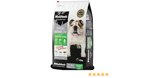 black hawk chicken and rice dog food 20kg