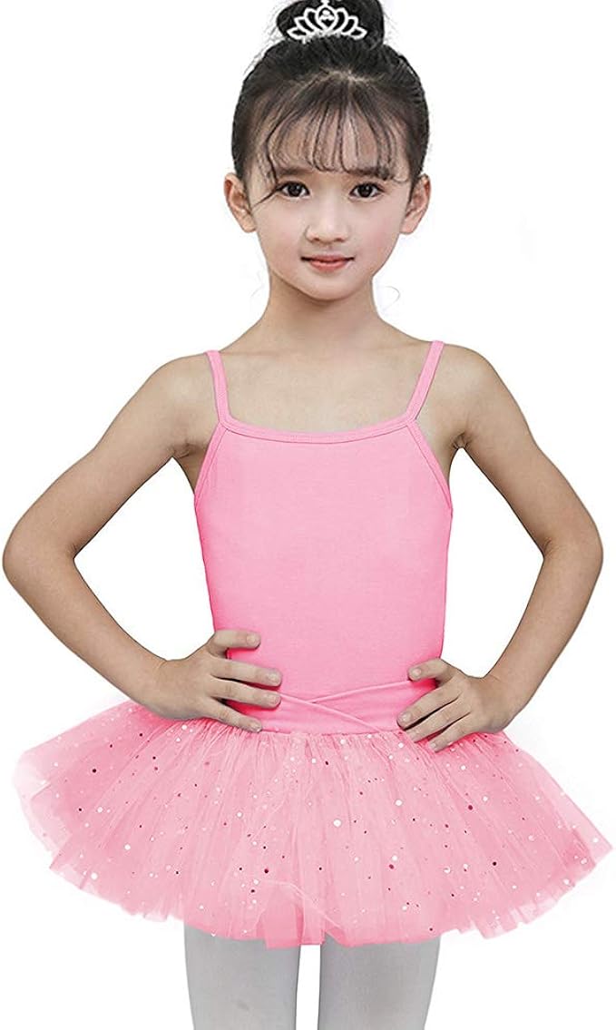 Amazon Wodery バレエレオタード 子供用 女の子 袖なし ワンピース キッズ ジュニア 練習着 舞台用 体操レオタード ダンス用 ワンピース チュニック 通販