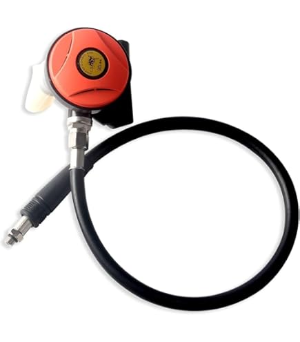 Scuba Diving Second Stage Regulator - Orange Octopus With Silicone Mouthpiece For Safety